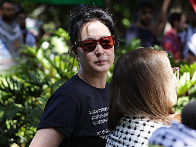 reens MP Jenny Leong at a pro-Palestine Protest in Sydney’s Hyde Park. Picture: Adam Yip