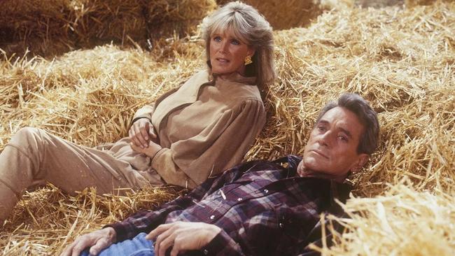 Linda Evans and Rock Hudson in Dynasty.
