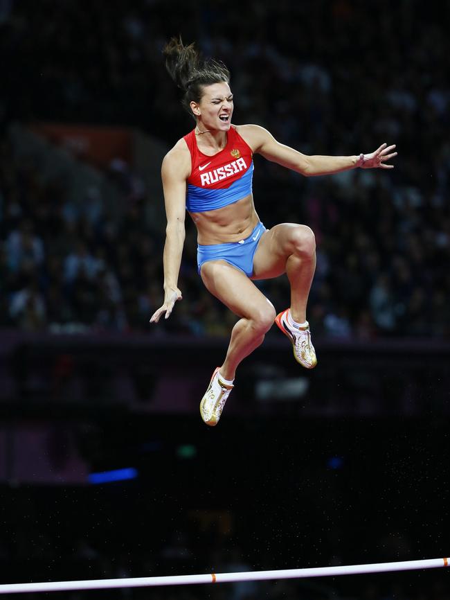 Yelena Isinbayeva of Russia fails to clear the bar.  Picture:  Supplied