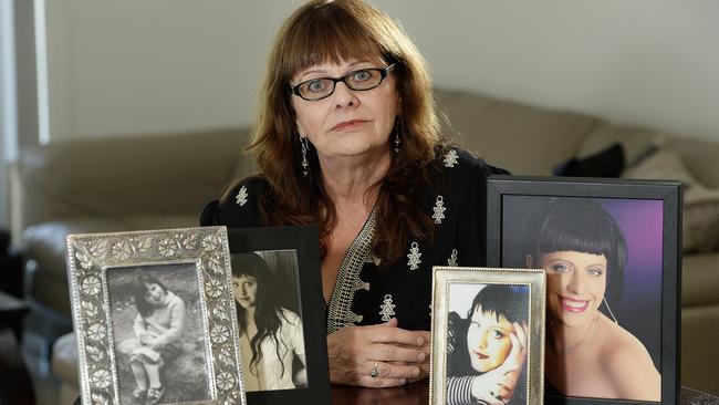 Sharon McKell with photos of her daughter, Emma, Picture: Bianca De Marchi