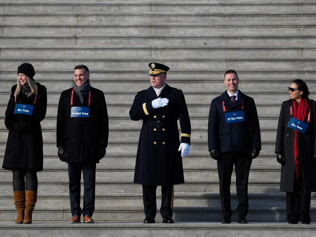 Dress rehearsals for Donald Trump’s inauguration have taken place with stand-ins for Melania Trump, US President-elect Donald Trump, Vice President-elect J.D. Vance and Usha Vance. Picture: AFP