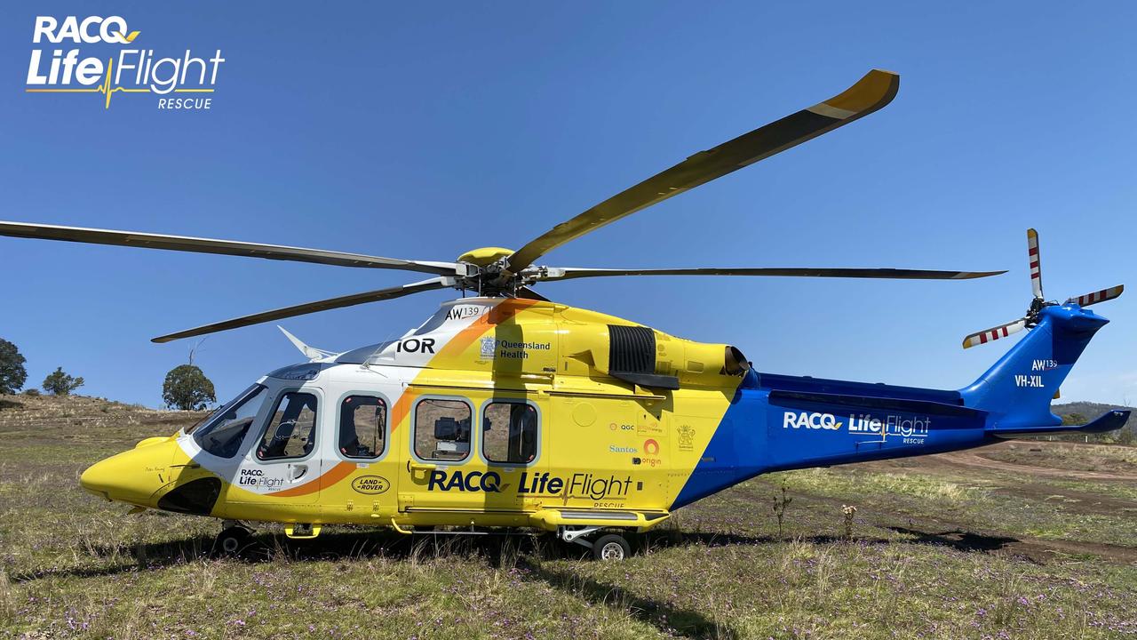 A Queensland Ambulance spokeswoman said a helicopter had been tasked to attend a Kenilworth crash. Picture: RACQ LifeFlight Rescue.