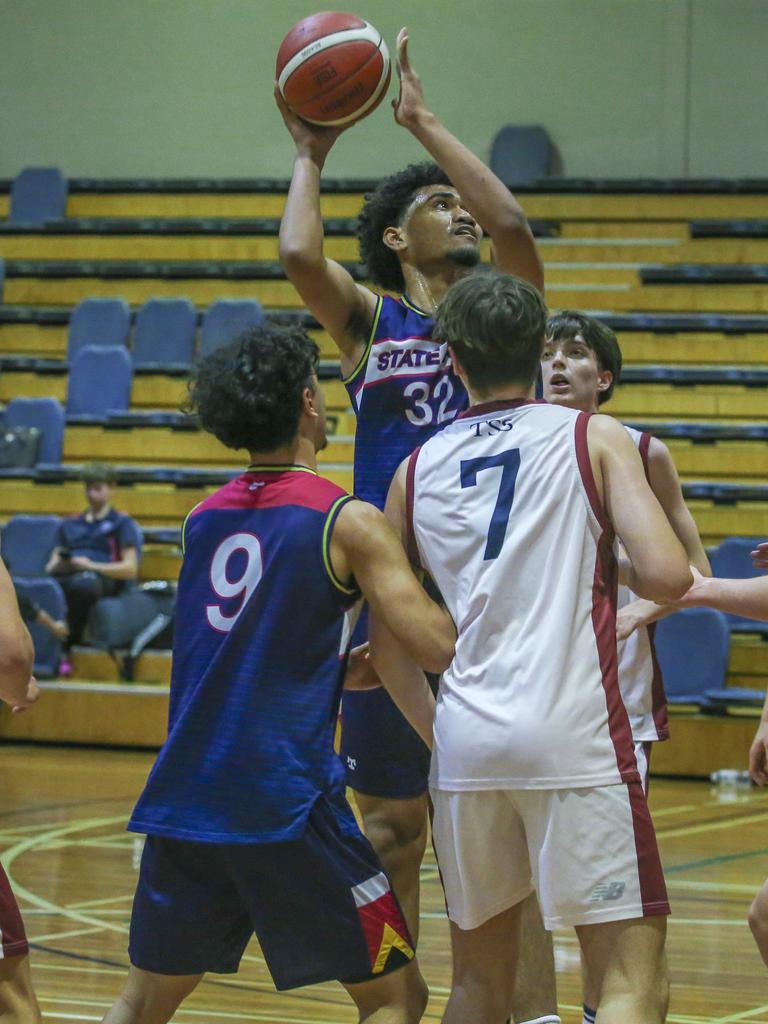 GPS basketball The Southport School v Brisbane State High School at TSS. Picture: Glenn Campbell