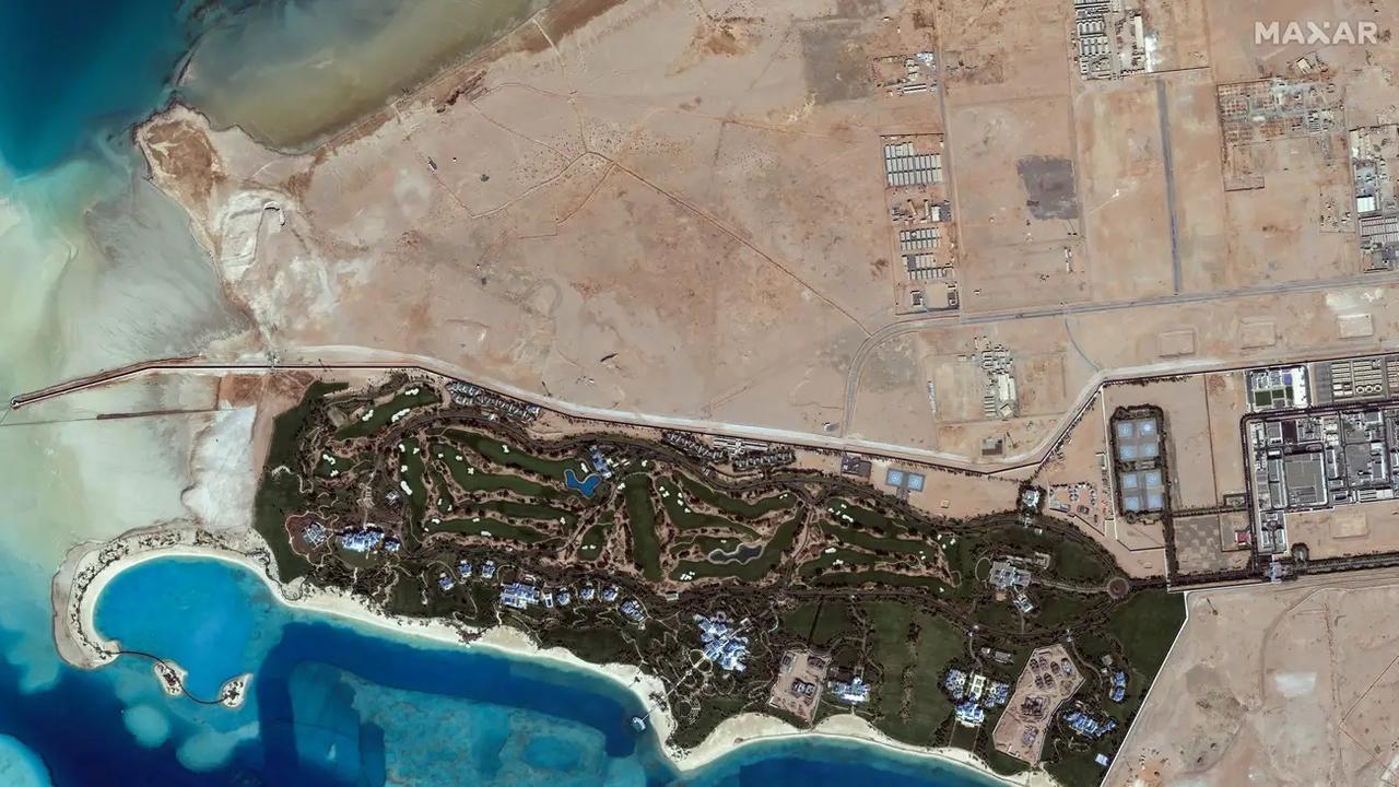 A new Royal Palace is one of the few components of the NEOM megaproject to have been completed. Picture: Maxar