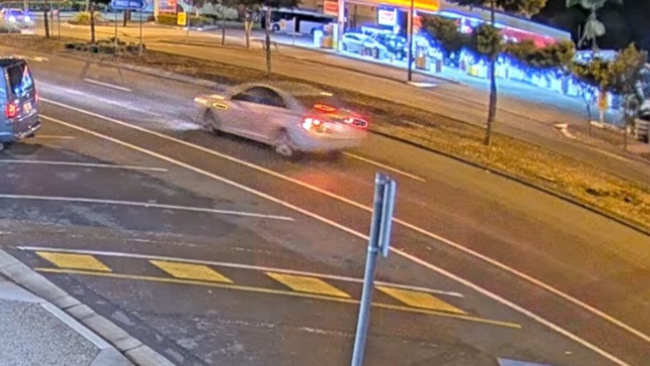 Police are searching for this car after an officer was injured attempting to stop a man from performing a burnout on June 29, 2021 on Wharf Street.