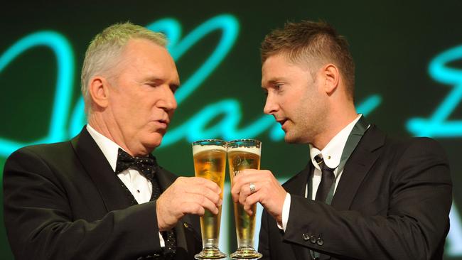 Michael Clarke would have preferred not to attend the AB Medal. (AAP Image/Joe Castro)