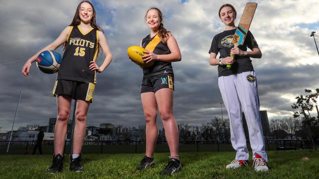 A Victoria University study will look at whether sport uniforms deter girls from playing. Picture: Alex Coppel