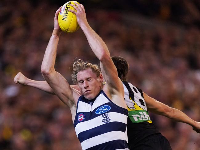 Mark Blicavs spent the preliminary final on the wing. Pic: AAP