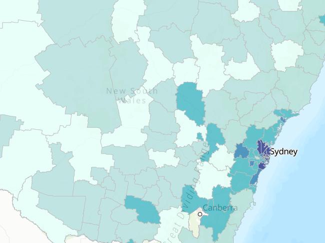 The overall Index score, based on “On the Move” scores at a suburb level, stands at 55, painting a concerning picture of digital connectivity. Picture: NSW State Government