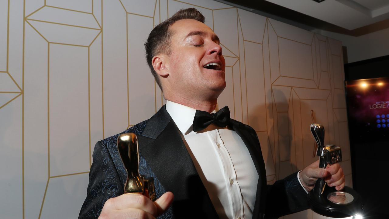 Denyer emotional after wining the Gold Logie.