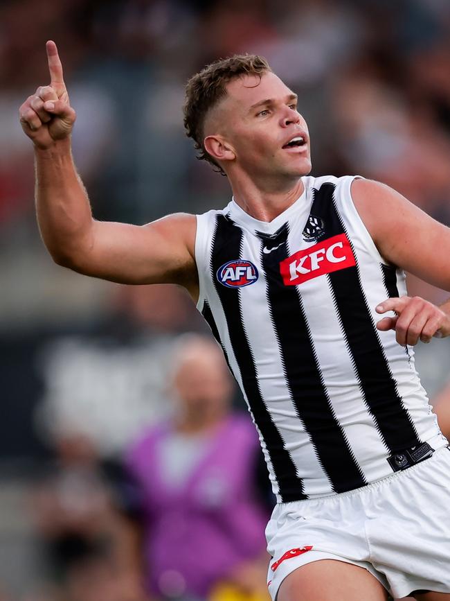 The former Power star is looming as an instant trade success at Collingwood. Picture: Dylan Burns/AFL Photos