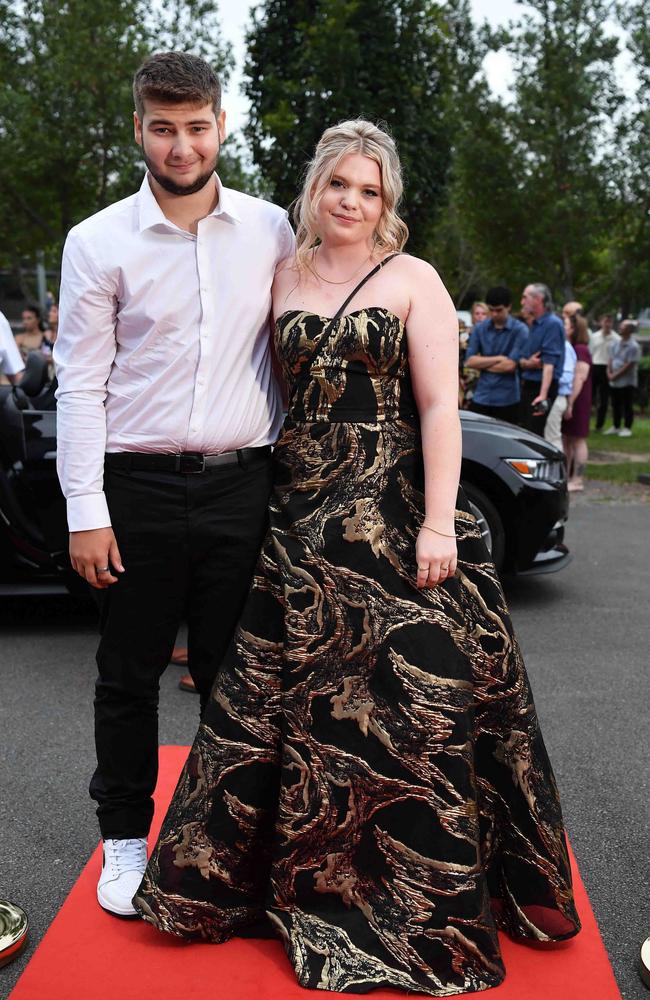 Partner and Maggie Kretschmer at Nambour State College School Formal. Picture: Patrick Woods.