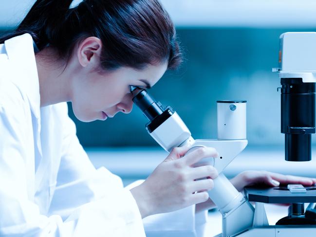 Generic pic of a scientist using a microscope. Picture: Supplied