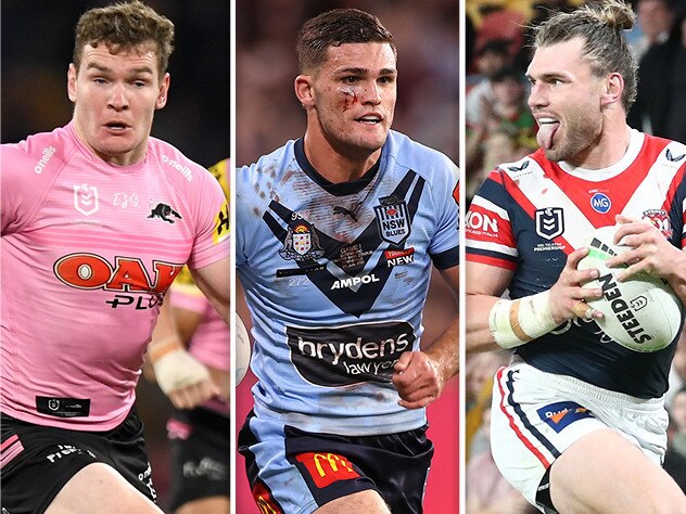 Liam Martin, Nathan Cleary and Angus Crichton.