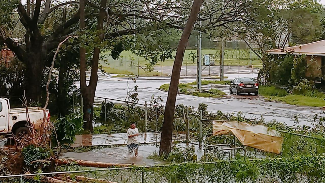 Photographs show cyclone damage on Angurugu lands on Groote Eylandt. Picture: Arriki Aboriginal Corporation