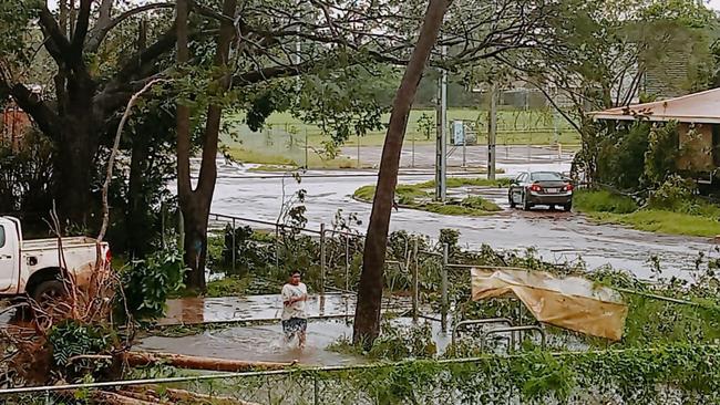 Photographs show cyclone damage on Angurugu lands on Groote Eylandt. Picture: Arriki Aboriginal Corporation