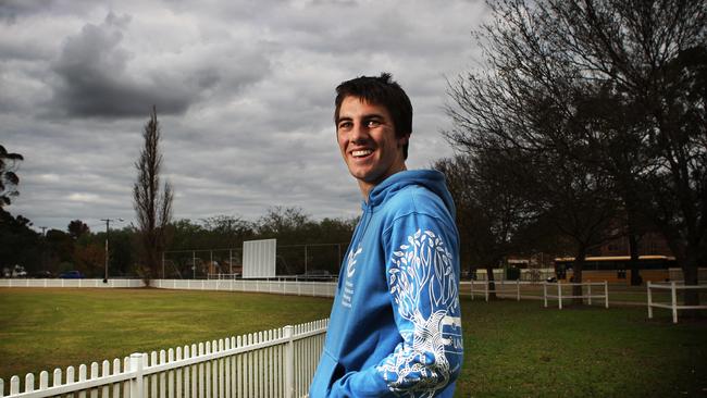 Pat Cummins at his home ground in Penrith as a 18-year-old.