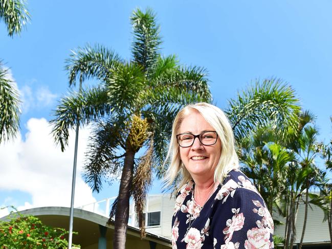 Minister for Communities Coralee O'Rourke turns the first sod to mark commencement of the early works on site of The Oasis Townsville. Picture: Shae Beplate.