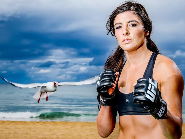 MMA fighter Alex Chambers of Manly who recently competed in UFC Ultimate Fighter tv show which will premier soon on Fuel TV, pictured at Manly Beach . Picture Craig Greenhill