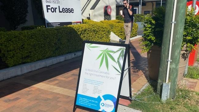 A billboard outside the PRS drug and alcohol clinic in Beenleigh.