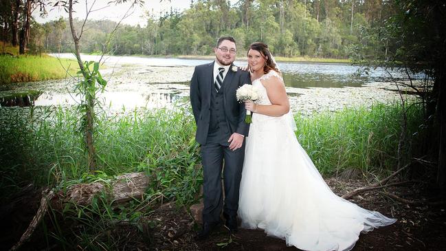 Renae Hilton & Troy Hutton married 17 May 2014 at Walkabout Creek at The Gap Photo: Contributed