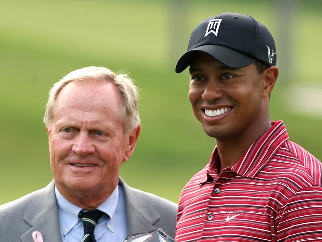 Tiger Woods with Jack Nicklaus.