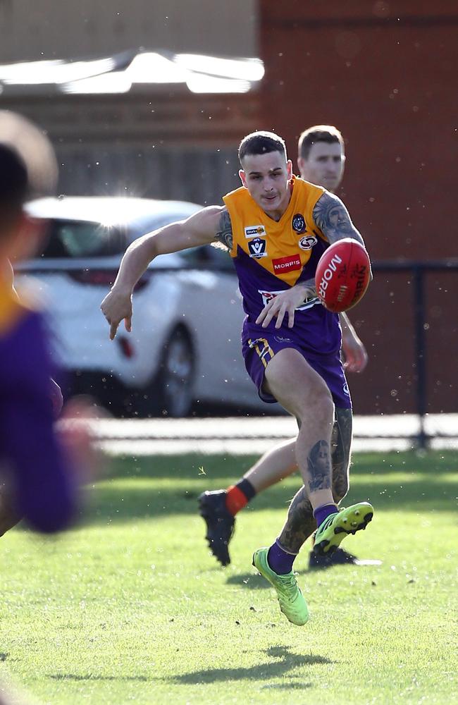 GDFL: Thomson v Geelong West. No 12. Leyton Thulborn for Thomson.