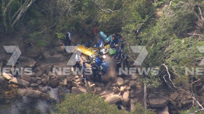 Emergency service raced to revive the man. Picture: 7News