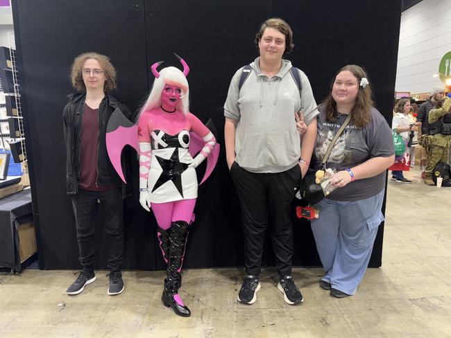 Tyler Economou, Bailee Forbes, Samuel Batey and Hayley Ayton attend the Oz Comic Con Melbourne at the Melbourne Convention & Exhibition Centre on Saturday, June 07, 2025. Picture: Jack Colantuono