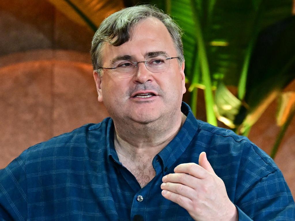 Reid Hoffman, co-founder LinkedIn, claimed Mr Musk had a “serious conflict of interest” in his new role in the Trump administration. Picture: Frederic J. Brown/AFP