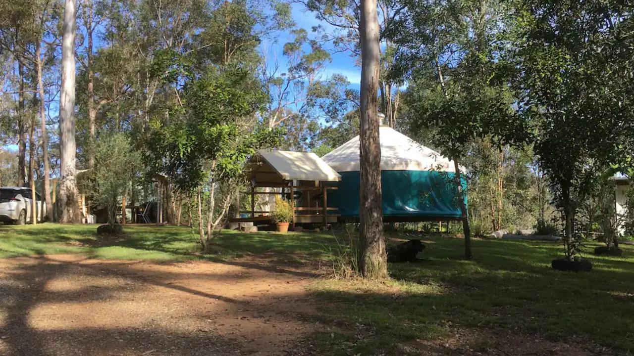 Mothar Yurt in Mothar Mountain is among the coolest and quirkiest Airbnb stays in Queensland. Picture: Airbnb