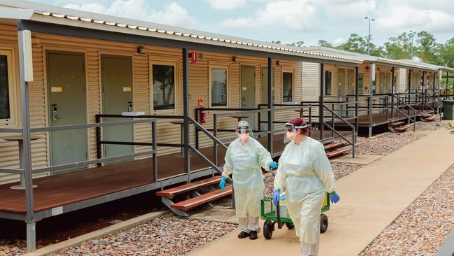 The Howard Springs quarantine facility allows for more airflow. Picture: Glenn Campbell