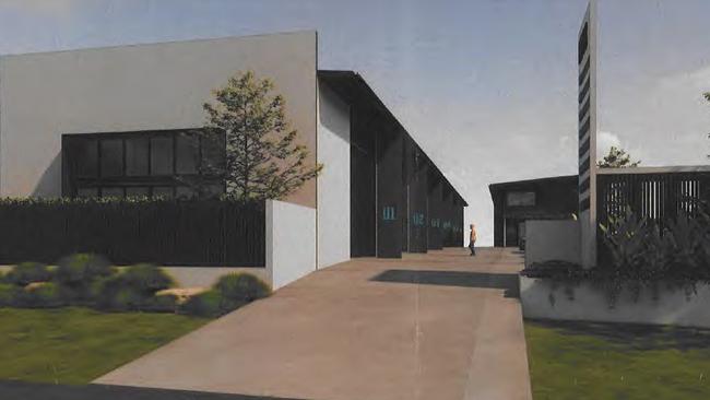 An artist’s impression of the new industrial development proposed at Monkland near Mitre 10.