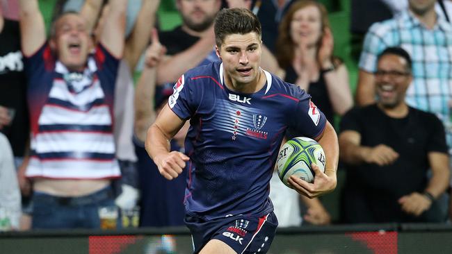 Jack Maddocks bags a meat pie against the Brumbies. Picture: Michael Klein