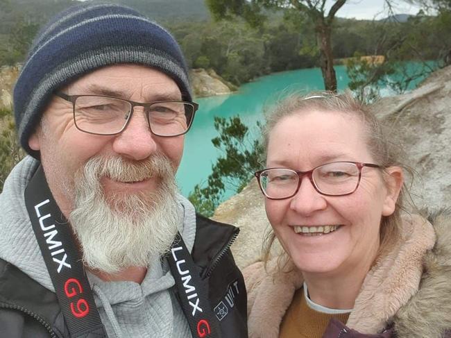 Husband and wife duo Hilton and Karen Chilcott. Hilton died and Karen was critically injured when their motorcycle collided with a Mitsubishi ASX on the Arthur Highway at Taranna on December 28, 2023. Picture: Facebook