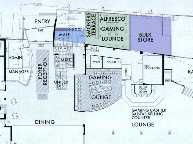 Proposed plans for Maclean Bowling Club extensions and alterations under DA2021/0239.