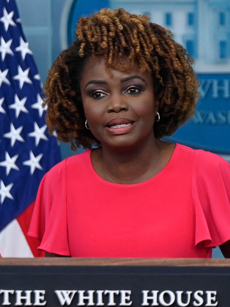 White House Press Secretary Karine Jean-Pierre. Picture: Olivier Douliery/AFP