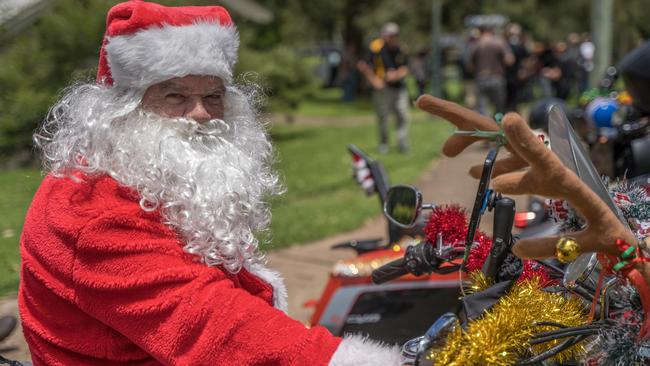 Martin Davis at the Downs Motorcycle Sport Club 2024 toy run. Sunday, December 15, 2024. Picture: Christine Schindler