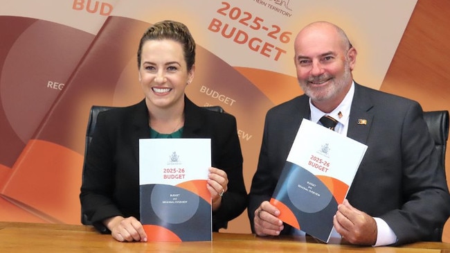 Chief Minister Lia Finocchiaro and Treasurer Bill Yan.