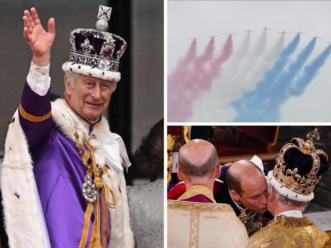 King Charles and Queen Camilla have appeared on the Buckingham Palace balcony to a roaring crowd of royal fans — but there was a last-minute change of plans.