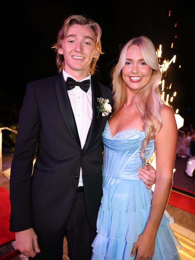 Lawson Lukin and Eadie Latsky at the Emmanuel College class of 2025 formal at HOTA for Gold Coast at Large. Picture, Portia Large.