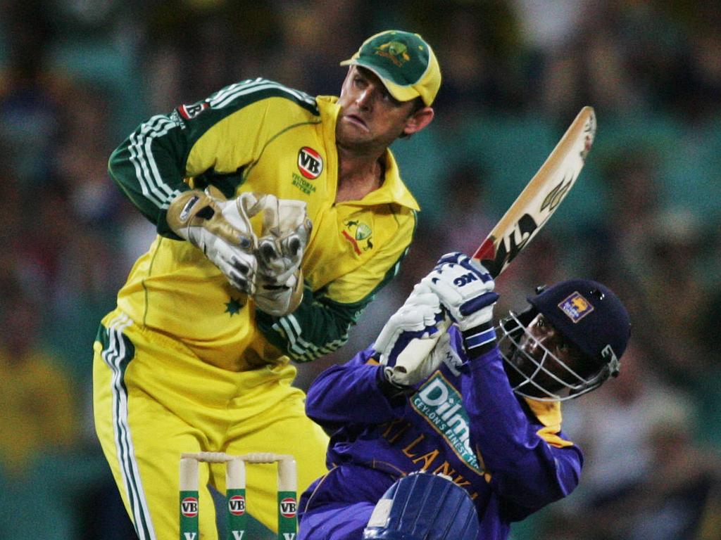 Russell Arnold batting against the Australians in an ODI game. Picture: Phil Hillyard