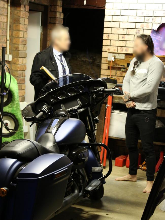 The senior Finks bikie was charged with consorting with convicted offenders. Picture: NSW Police