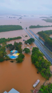 Drone footage shows scale of FNQ floods