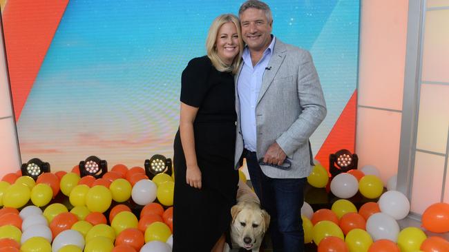 Armytage’s husband Richard Lavender joined her on her last day on set. Picture: Channel 7