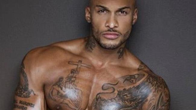 Model David McIntosh is heavily tattooed. Picture: Instagram