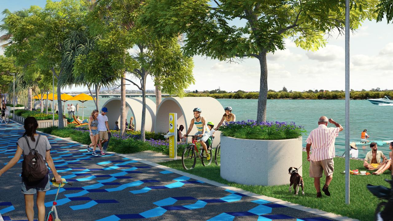 Concept drawings for the Mackay waterfront riverside revitalisation along the Pioneer River.