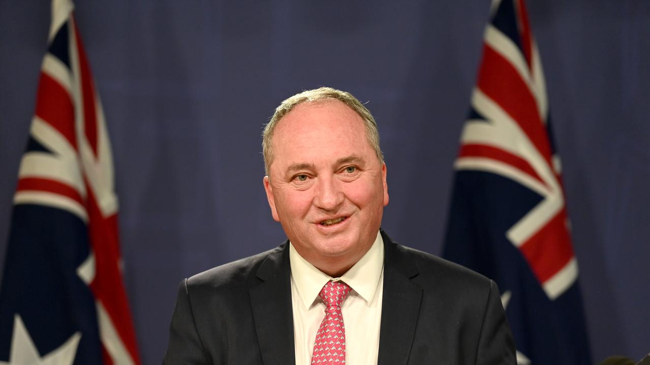 Mr Joyce had been scheduled to appear on the ABC’s Insiders program on Sunday but has pulled out amid an embarrassing text leak. Picture: NCA NewsWire / Jeremy Piper