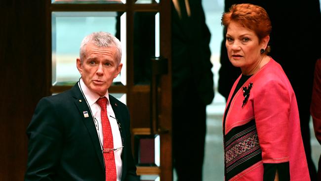 Pauline Hanson says she would advise Malcolm Roberts to make his documents public. Picture: AAP