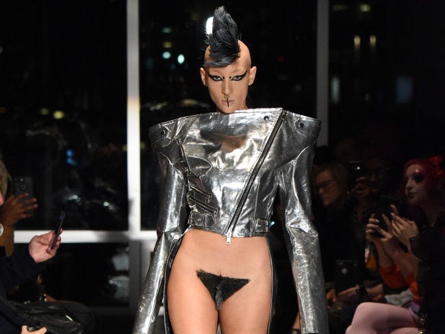 NYFW 2018 Vagina wigs debut on the runway during Kaimin show